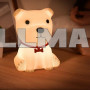 Детский силиконовый ночник Собачка Puppy RGB + тёплый белый